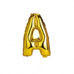 balon din folie metalizata, auriu, 40 cm, litera A