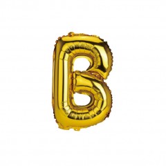 balon din folie metalizata, auriu, 40 cm, litera B
