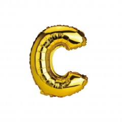 balon din folie metalizata, auriu, 40 cm, litera C