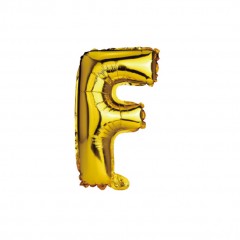 balon din folie metalizata, auriu, 40 cm, litera F