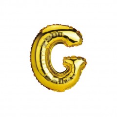 balon din folie metalizata, auriu, 40 cm, litera G