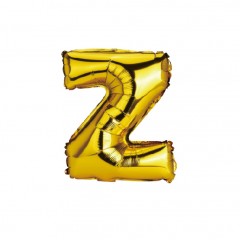 balon din folie metalizata, auriu, 40 cm, litera Z