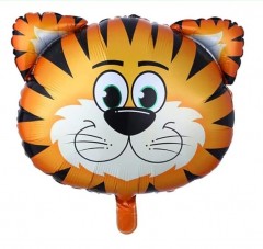 balon gigant din folie cu supapa de autoetansare, tigru, 75 cm
