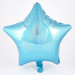 balon in forma de stea, cu efect holografic, 45 cm, bleu