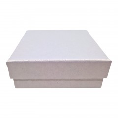 Cutie Bijuterii Alba, Ambalaj Premium Cadou, 8x8x3 cm