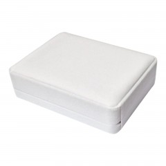Cutie Premium din Catifea Albă pentru Seturi de Bijuterii – 16 x 12 x 4.5 cm