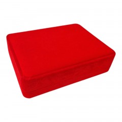  Cutie Premium din Catifea Rosie pentru Seturi de Bijuterii, 16 x 12 x 4.5 cm
