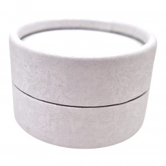 Cutie Rotunda Alba pentru Inel, Botez si Mot – Eleganta Texturata