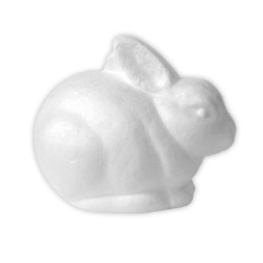 figurina iepure pentru activitati craft, polistiren, 10 buc/set, 4.5 cm