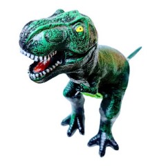 figurina T-Rex, dinozaur din cauciuc cu sunete specifice, 50 cm, verde, baterii incluse