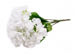 flori artificiale, hortensie, buchet de 5 fire, 33 cm, alb