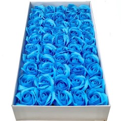 flori de sapun, trandafiri albastru , 50 bucati
