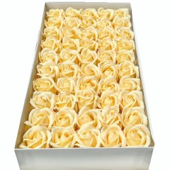 flori de sapun, trandafiri bej , 50 buc/ set
