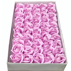 flori de sapun, trandafiri mov, 50 bucati