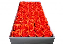 flori de sapun, trandafiri portocaliu , 50 buc/ set