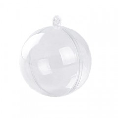 glob transparent din plastic, 8 cm