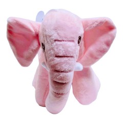 jucarie de plus, elefant roz, 17 cm
