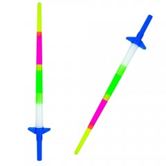 Jucarie sabie laser telescopica cu LED-uri, Model Galactic Star, 65 cm, albastru