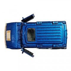 masina metalica SUV, macheta cu doua portiere care se deschid, pull back, 1:32, albastru