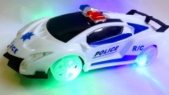 masina politie cu roti luminoase