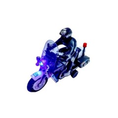 Motocicleta de politie cu sirena, lumini, baterii incluse