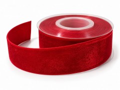 Panglica Decorativa din Catifea Premium, Rosu Regal, 2.5 cm x 4.55 m