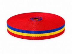 Panglica Decorativa Tricolora, Țesuta, 1 cm x 22 m