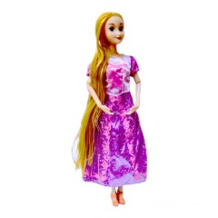 Papusa cu articulatii, Rapunzel cu par lung, 30 cm
