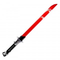 Sabie Katana de jucarie cu lumini si sunete pentru micii Samurai si Ninja, 77 cm, rosu