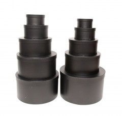 Set 10 Cutii Rotunde Cadou – Carton Premium Mat, Negru