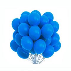 set 100 baloane latex, 25 cm, albastru inchis
