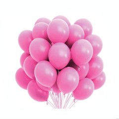 set 100 baloane latex, 25 cm, roz