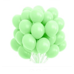 set 100 baloane latex, 25 cm, verde pal