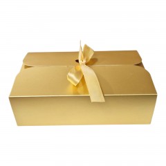 Set 12 Cutii Aurii cu Autoformare și Fundita Asortata, 17.5x11.5x5 cm