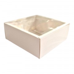 Set 5 Cutii Carton Premium cu Capac Transparent, Gata Montate, 13x11x4.5 cm