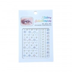 sticker cristale si perle autoadezive, marimi diferite, 150 buc