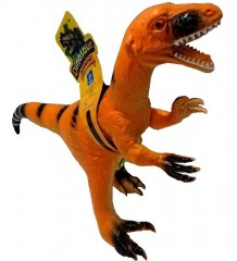 Velociraptor, dinozaur din plastic moale cu sunete specifice, 49 cm lungime, Jurassic World